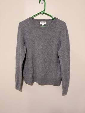 Nordstrom 100% Cashmere Women’s XL Crewneck Sweater Heather Gray